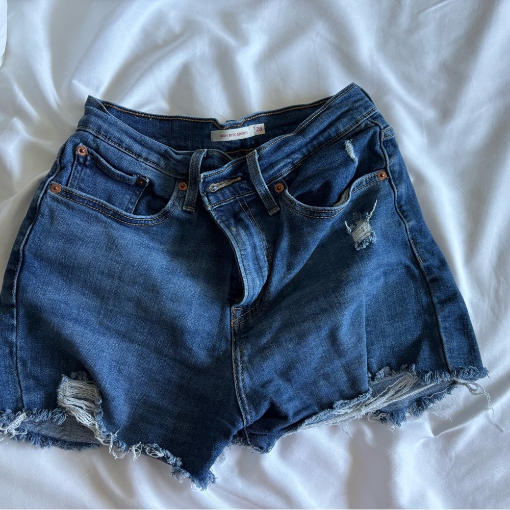 Levi's Dark Blue Jean Shorts
